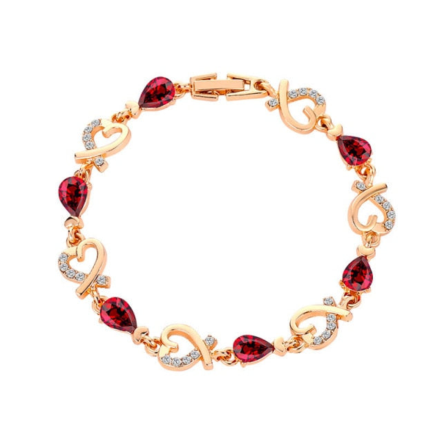 Promake® | Colorful Crystal Heart Bracelet