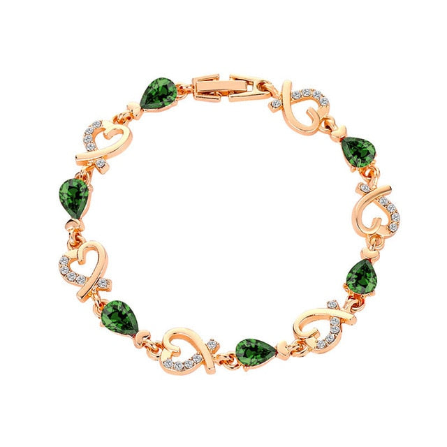 Promake® | Colorful Crystal Heart Bracelet